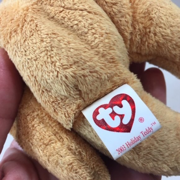 TY Beanie Babies 2003 Holiday Teddy w/Original Tags 9" - Picture 6 of 6
